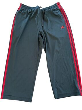 Vintage Adidas Track Pants Mens‎ Large Sweatpants Red Baggy Y2K Athletic Striped